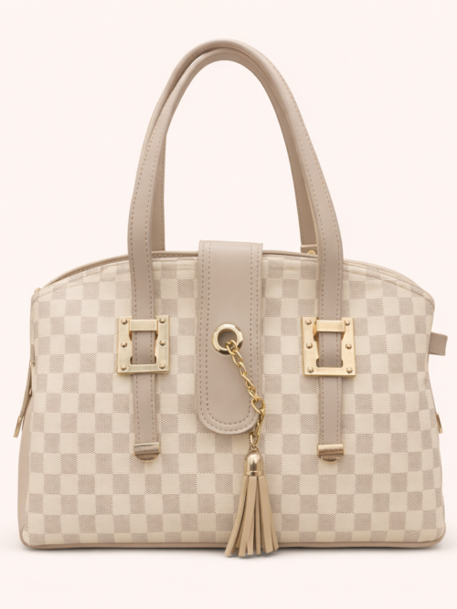 Classic Checkered Design Handbag for Women