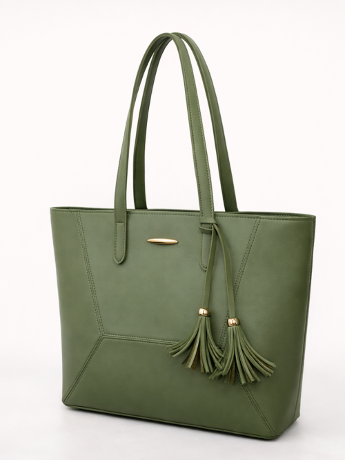 Modern Classic Tote Bag Green
