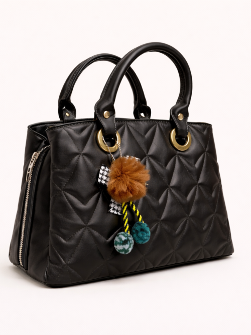 Trendy Imported Hand Bag - Black